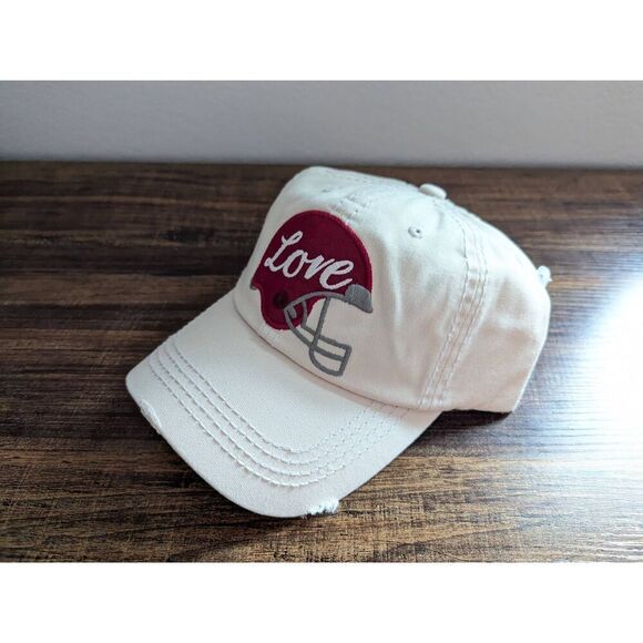 2/$30 Stone Football Helmet Ladies Baseball Hat - Picture 2 of 7